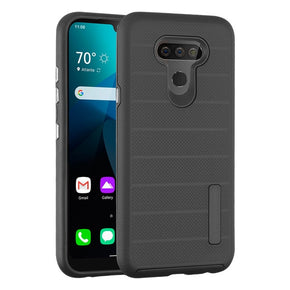 LG Harmony 4 Hybrid Dotted Texture Hybrid Case Cover
