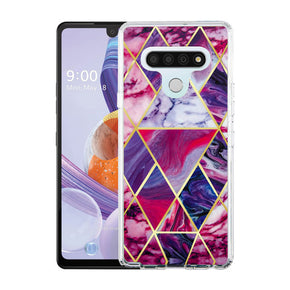 LG Stylo 6 Electroplated Design Fusion Protector Cover