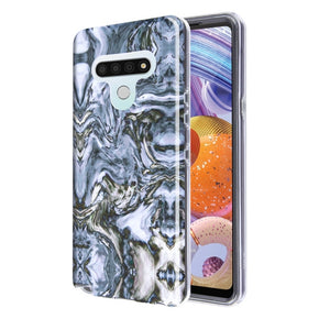 LG Stylo 6 Hybrid Marble Design Case Cover