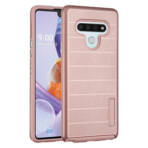 LG Stylo 6 Hybrid Dotted Texture Case Cover