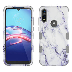 Motorola Moto E (2020) / Moto E7 (2020) TUFF Hybrid Marble Design Case Cover