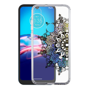 Motorola Moto E7 Clear Hybrid Design Case Cover
