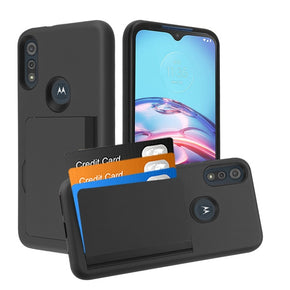 Motorola Moto E7 Hybrid Card Case Cover