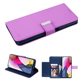 Motorola Moto G Stylus (2021) Xtra Series Wallet Case - Purple / Dark Blue