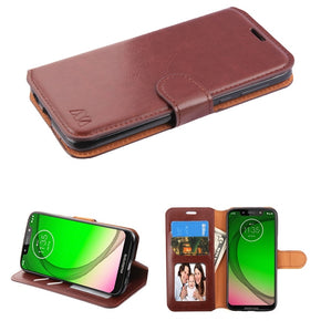 Motorola Moto G7 Play Leather Wallet Cover