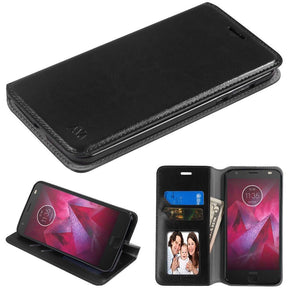 Motorola Moto Z2 Play / Z2 Force Wallet Case - Black