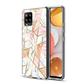 Samsung Galaxy A42 5G Electroplated Design Fusion Protector Cover - Marble