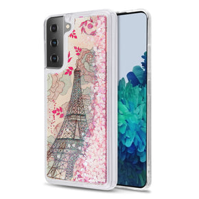 Samsung Galaxy S21 Glitter Motion Design Hybrid  Case Cover