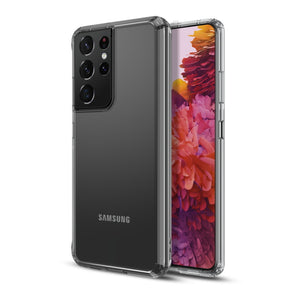 Samsung Galaxy S21 Ultra Sturdy Gummy Cover - Transparent Clear