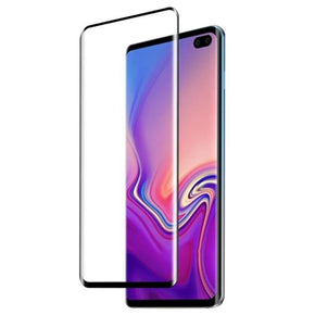 Samsung Galaxy S10 Plus Full Glue Curved Edge Tempered Glass Screen Protector - Black
