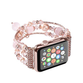 Apple Watch Compatible Pink Agate Watchband