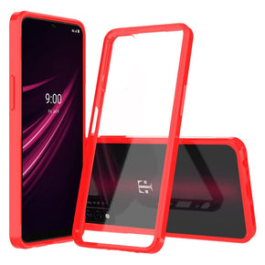 T-Mobile REVVL V+ 5G Transparent Hybrid Case - Red
