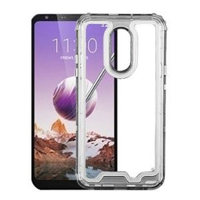 LG Stylo 5 Hybrid Protector Cover - Transparent Smoke / Transparent Clear