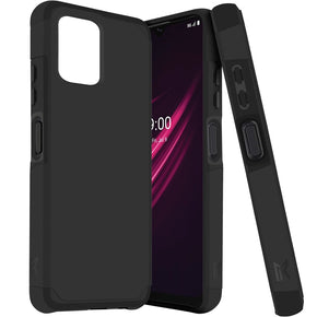 T-Mobile REVVL 6 PRO 5G Tough Slim Hybrid Case (with Built-in Magnetic Plate) - Black