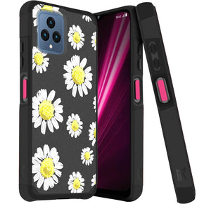 T-Mobile REVVL 6 5G Tough Slim Hybrid Case (with Built-in Magnetic Plate) - Chamomile Flowers