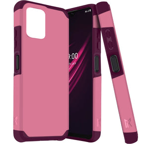 T-Mobile REVVL 6 5G Tough Slim Hybrid Case (with Built-in Magnetic Plate) - Light Pink