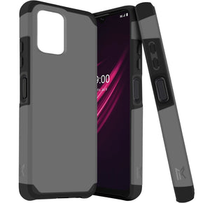 T-Mobile REVVL 6 5G Tough Slim Hybrid Case (with Built-in Magnetic Plate) - Grey