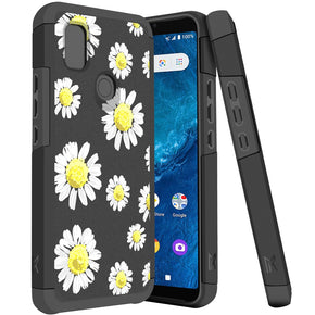 Cricket Icon 4 Max Tough Slim Hybrid Case (with Built-in Magnetic Plate) - Chamomile Flowers