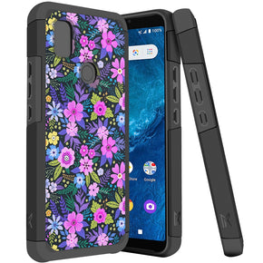 Cricket Icon 4 Max Tough Slim Hybrid Case (with Built-in Magnetic Plate) - Mystical Floral Bloom