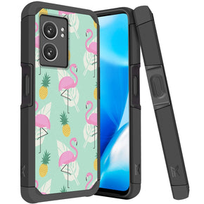 OnePlus Nord N300 5G Tough Slim Hybrid Case (with Built-in Magnetic Plate) - Flamingo
