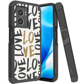 OnePlus Nord N300 5G Tough Slim Hybrid Case (with Built-in Magnetic Plate) - Love