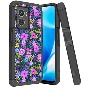 OnePlus Nord N300 5G Tough Slim Hybrid Case (with Built-in Magnetic Plate) - Mystical Floral Bloom