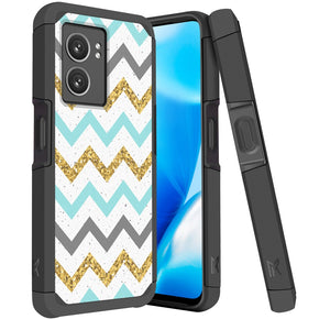 OnePlus Nord N300 5G Tough Slim Hybrid Case (with Built-in Magnetic Plate) - ZigZag