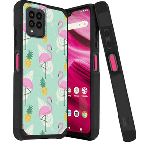 T-Mobile REVVL 6 Pro 5G Tough Slim Hybrid Case (with Built-in Magnetic Plate) - Flamingo
