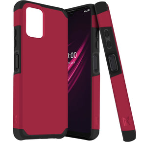 T-Mobile REVVL 6 PRO 5G Tough Slim Hybrid Case (with Built-in Magnetic Plate) - Dark Pink