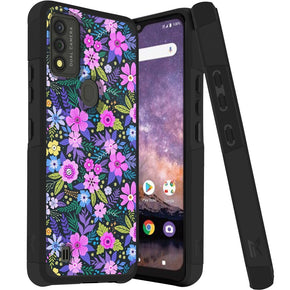 Wiko Voix Tough Slim Hybrid Case (with Built-in Magnetic Plate) - Mystical Floral Bloom