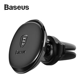 Baseus Magnetic Air Vent Car Mount Holder with Cable Clip - Black
