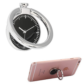Metallic Clock Design Phone Holder