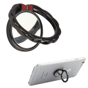 Metallic Bow Ring Phone Holder
