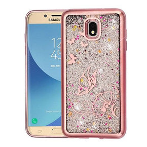 Samsung Galaxy J7 2018 Hybrid Glitter Motion Design Case Cover