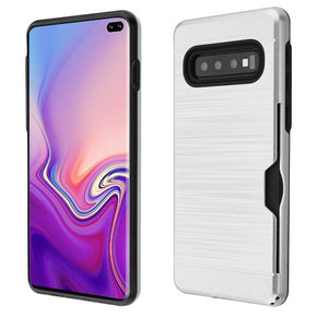 Samsung Galaxy S10 Plus Hybrid Brushed Card Case Cover