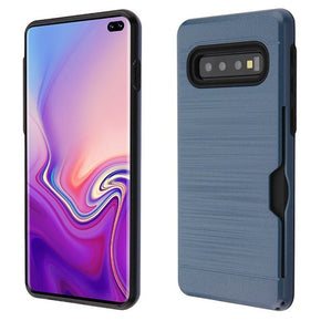 Samsung Galaxy S10 Plus Hybrid Brushed Card Case Cover