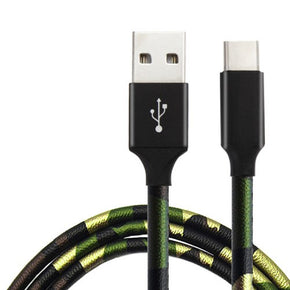 Type-C Leather Camouflage Leather Data Cable