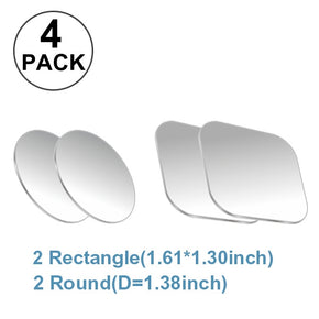 Universal Metal Plate for Magnetic Mounts (4-pack) - Silver