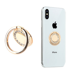 Diamante Circle Metal Ring Stand - Gold