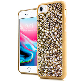 Apple iPhone 8/7 Hybrid Diamond Pearl Design Case Cover