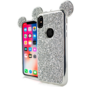 Apple iPhone XS/X Hybrid Diamond TEDDY Case Cover