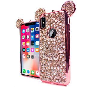 Apple iPhone Xs/X Hybrid Diamond Pearl TEDDY Case Cover