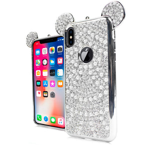 Apple iPhone XS/X Hybrid Diamond Pearl TEDDY Case cover