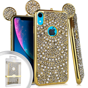 Apple iPhone XR ONYX Teddy Pearl Case - Gold
