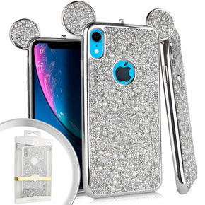 Apple iPhone XR ONYX Teddy Pearl Case - Silver