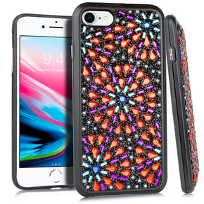 Apple iPhone 8/7 Hybrid Diamond Design Case Cover