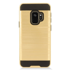 Samsung Galaxy S9 CS3 Brushed Metal Hybrid Case - Gold