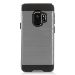 Samsung Galaxy S9 CS3 Brushed Metal Hybrid Case - Grey