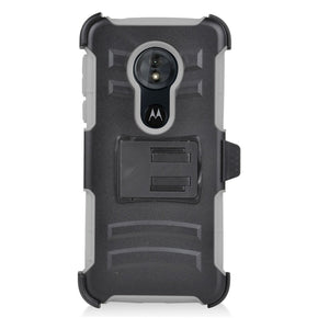 Motorola G6 Play Hybrid Holster Combo Clip Case Cover