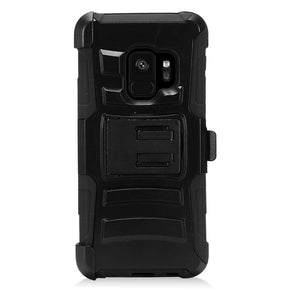 Samsung Galaxy S9 Hybrid Stand Case with Holster - Black